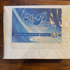 Giza Dreams Twin White Sheet Set